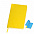 Бизнес-блокнот "Funky", 130*210 мм, желтый,  серый форзац, мягкая обложка,  блок в линейку с логотипом в Нефтекамске заказать по выгодной цене в кибермаркете AvroraStore