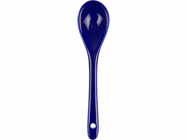 Кружка Авеленго с ложкой, синий с логотипом в Нефтекамске заказать по выгодной цене в кибермаркете AvroraStore