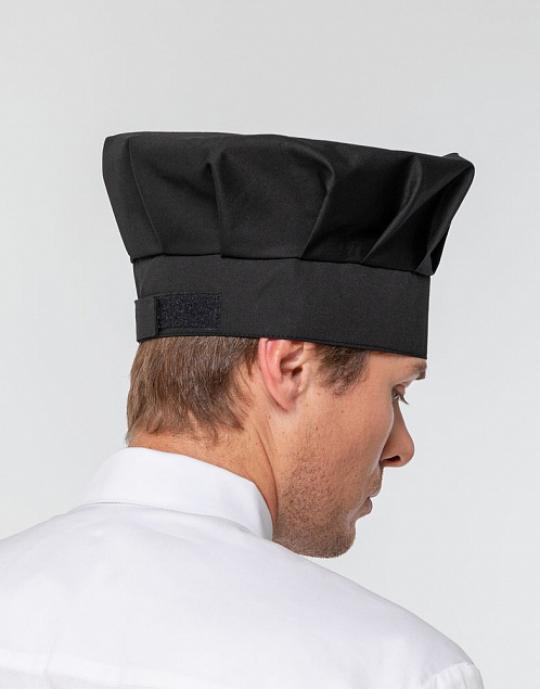 Колпак поварской Cookery, черный с логотипом в Нефтекамске заказать по выгодной цене в кибермаркете AvroraStore