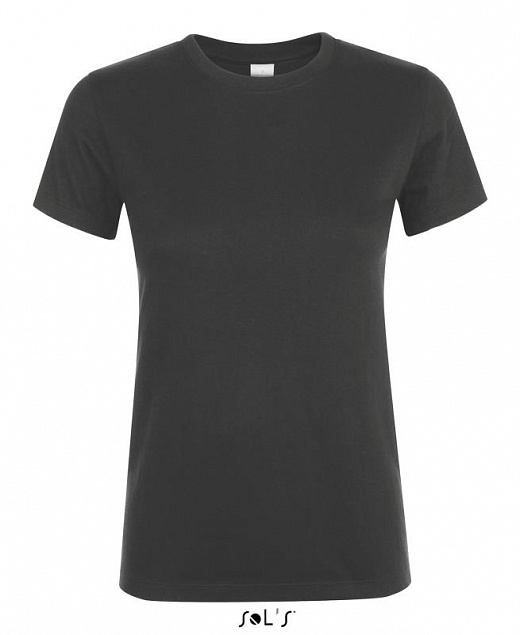 Фуфайка (футболка) REGENT женская,Темно-серый L с логотипом в Нефтекамске заказать по выгодной цене в кибермаркете AvroraStore