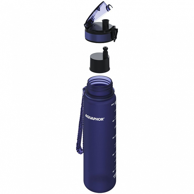 Бутылка-фильтр «Аквафор Сити», темно-синяя с логотипом в Нефтекамске заказать по выгодной цене в кибермаркете AvroraStore