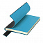 Бизнес-блокнот "Trendi", 130*210 мм, черно-голубой, мягкая обложка, в линейку с логотипом в Нефтекамске заказать по выгодной цене в кибермаркете AvroraStore