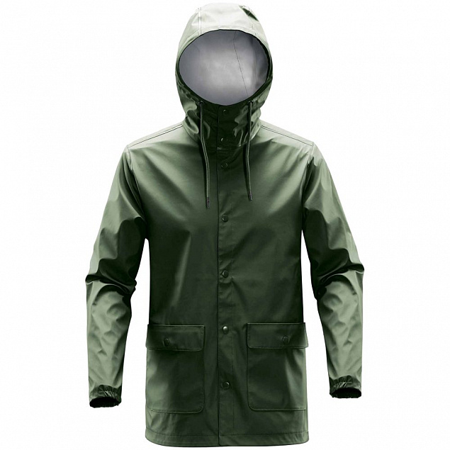 Дождевик мужской Squall, зеленый с логотипом в Нефтекамске заказать по выгодной цене в кибермаркете AvroraStore