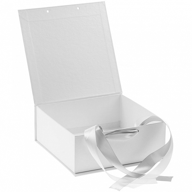 Коробка на лентах Tie Up, малая, белая с логотипом в Нефтекамске заказать по выгодной цене в кибермаркете AvroraStore