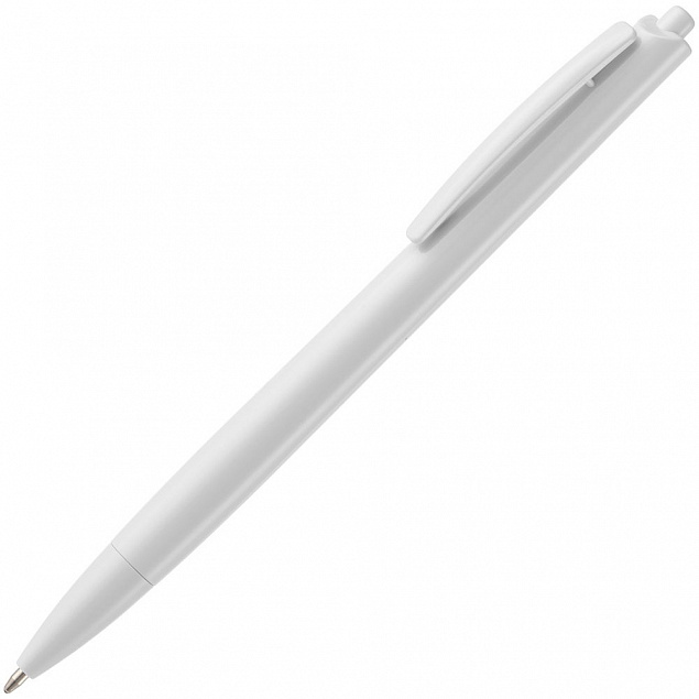 Ручка шариковая Tick, белая с логотипом в Нефтекамске заказать по выгодной цене в кибермаркете AvroraStore