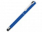 Ручка металлическая стилус-роллер STRAIGHT SI R TOUCH, голубой с логотипом в Нефтекамске заказать по выгодной цене в кибермаркете AvroraStore