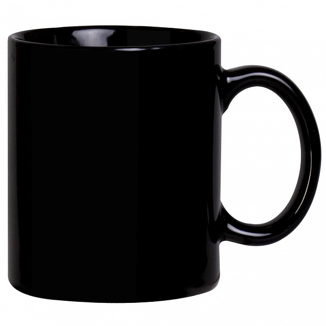Кружка Promo, черная с логотипом в Нефтекамске заказать по выгодной цене в кибермаркете AvroraStore