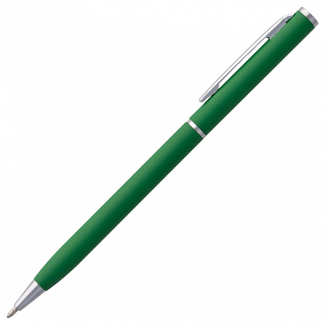 Ручка шариковая Hotel Chrome, ver.2, зеленая с логотипом в Нефтекамске заказать по выгодной цене в кибермаркете AvroraStore
