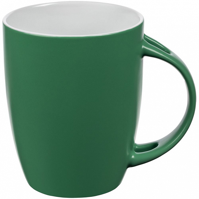Кружка с ложкой Cheer Up ver.2, зеленая с логотипом в Нефтекамске заказать по выгодной цене в кибермаркете AvroraStore