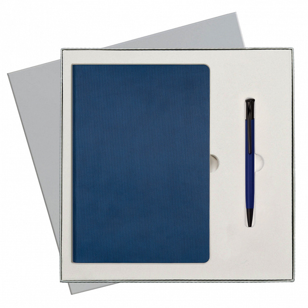 Подарочный набор Portobello/Rain синий-7 (Ежедневник недат А5, Ручка) с логотипом в Нефтекамске заказать по выгодной цене в кибермаркете AvroraStore