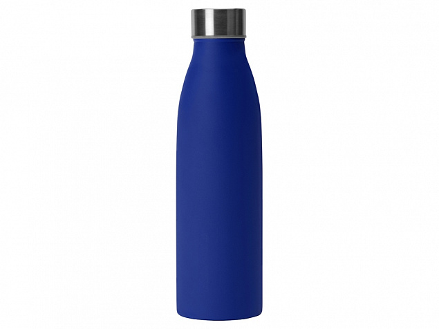 Стальная бутылка Rely, 800 мл, синий матовый с логотипом в Нефтекамске заказать по выгодной цене в кибермаркете AvroraStore