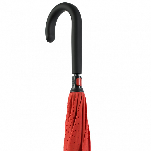 Зонт наоборот Style, трость, сине-красный с логотипом в Нефтекамске заказать по выгодной цене в кибермаркете AvroraStore