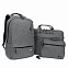 Рюкзак Migliores с USB разъемом, серый/бирюза с логотипом в Нефтекамске заказать по выгодной цене в кибермаркете AvroraStore