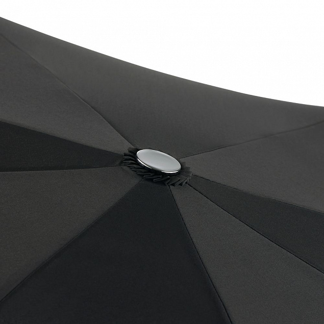 Зонт складной Steel, черный с логотипом в Нефтекамске заказать по выгодной цене в кибермаркете AvroraStore
