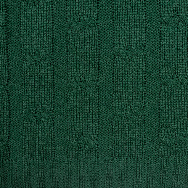 Плед Trenza, зеленый с логотипом в Нефтекамске заказать по выгодной цене в кибермаркете AvroraStore