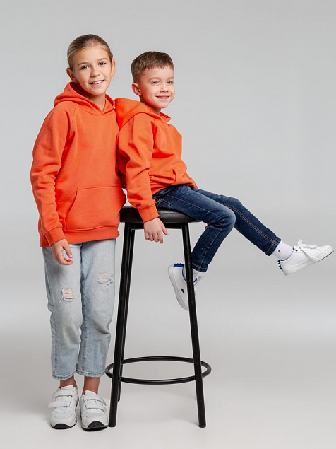 Толстовка детская Stellar Kids, оранжевая с логотипом в Нефтекамске заказать по выгодной цене в кибермаркете AvroraStore