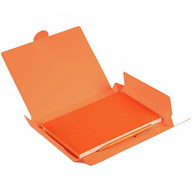 Набор Flat Light, оранжевый с логотипом в Нефтекамске заказать по выгодной цене в кибермаркете AvroraStore