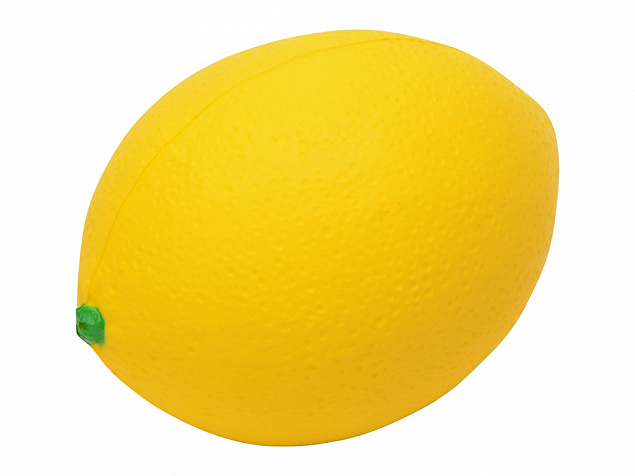 Антистресс Лимон, желтый с логотипом в Нефтекамске заказать по выгодной цене в кибермаркете AvroraStore
