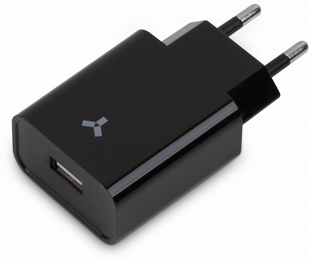 Адаптер сетевой ACCESSTYLE COPPER 10W, черный с логотипом в Нефтекамске заказать по выгодной цене в кибермаркете AvroraStore
