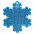 Пешеходный светоотражатель «Снежинка», синий с логотипом в Нефтекамске заказать по выгодной цене в кибермаркете AvroraStore