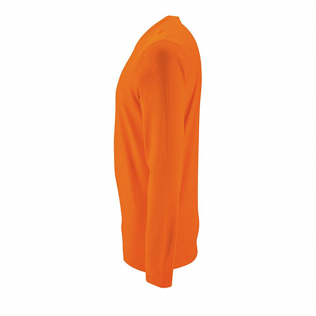 Футболка с длинным рукавом IMPERIAL LSL MEN, оранжевая с логотипом в Нефтекамске заказать по выгодной цене в кибермаркете AvroraStore