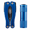 Набор: мультитул и фонарик, синий с логотипом в Нефтекамске заказать по выгодной цене в кибермаркете AvroraStore