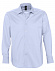 Рубашка мужская с длинным рукавом BRIGHTON, голубая с логотипом в Нефтекамске заказать по выгодной цене в кибермаркете AvroraStore