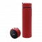 Термос Reactor софт-тач с датчиком температуры (красный) с логотипом в Нефтекамске заказать по выгодной цене в кибермаркете AvroraStore