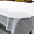 Биоразлагаемая скатерть, бело-серый с логотипом в Нефтекамске заказать по выгодной цене в кибермаркете AvroraStore