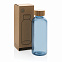 Бутылка для воды из rPET (стандарт GRS) с крышкой из бамбука FSC® с логотипом в Нефтекамске заказать по выгодной цене в кибермаркете AvroraStore