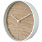 Часы настенные Kudo, беленый дуб с логотипом в Нефтекамске заказать по выгодной цене в кибермаркете AvroraStore