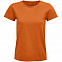 Футболка женская Pioneer Women, оранжевая с логотипом в Нефтекамске заказать по выгодной цене в кибермаркете AvroraStore