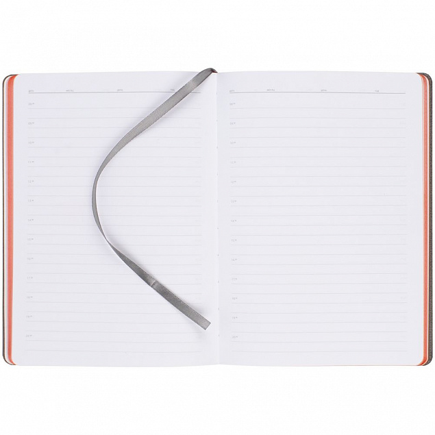 Ежедневник Frame, недатированный, оранжевый с серым с логотипом в Нефтекамске заказать по выгодной цене в кибермаркете AvroraStore