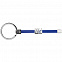Элемент брелка-конструктора «Хлястик с кольцом и зажимом», синий с логотипом в Нефтекамске заказать по выгодной цене в кибермаркете AvroraStore