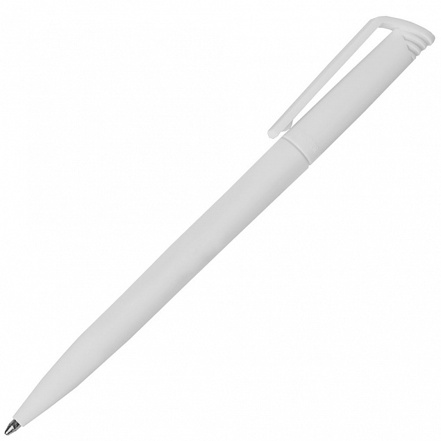 Ручка шариковая Flip, белая с логотипом в Нефтекамске заказать по выгодной цене в кибермаркете AvroraStore