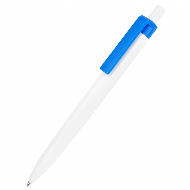 Ручка пластиковая Blancore, светло-синяя с логотипом в Нефтекамске заказать по выгодной цене в кибермаркете AvroraStore
