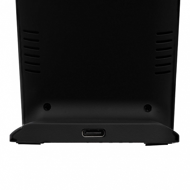 Быстрое беспроводное зарядное устройство Overtop, черное с логотипом в Нефтекамске заказать по выгодной цене в кибермаркете AvroraStore