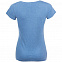 Футболка женская MIXED WOMEN голубой меланж с логотипом в Нефтекамске заказать по выгодной цене в кибермаркете AvroraStore