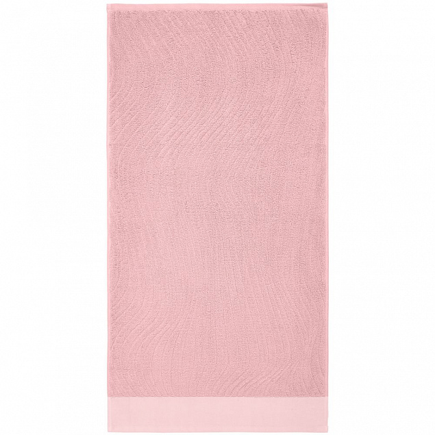 Полотенце New Wave, среднее, розовое с логотипом в Нефтекамске заказать по выгодной цене в кибермаркете AvroraStore