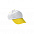 Бейсболка PROMOTION, белая - лимонно-желтая с логотипом в Нефтекамске заказать по выгодной цене в кибермаркете AvroraStore