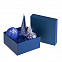 Коробка Satin, малая, синяя с логотипом в Нефтекамске заказать по выгодной цене в кибермаркете AvroraStore