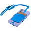 Картхолдер с креплением для телефона, синий с логотипом в Нефтекамске заказать по выгодной цене в кибермаркете AvroraStore