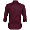 Рубашка женская с рукавом 3/4 EFFECT 140, бордовая с логотипом в Нефтекамске заказать по выгодной цене в кибермаркете AvroraStore