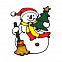 Наклейки на окна (пластиковые) (снеговик 20*29), мультиколор с логотипом в Нефтекамске заказать по выгодной цене в кибермаркете AvroraStore