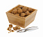 Бамбуковый набор Щелкунчик CLICK, коричневый, серебристый с логотипом в Нефтекамске заказать по выгодной цене в кибермаркете AvroraStore
