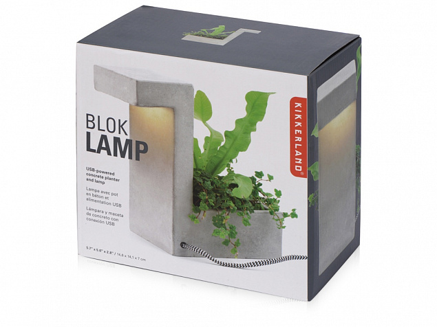 Настольная лампа из бетона Blok Lamp с логотипом в Нефтекамске заказать по выгодной цене в кибермаркете AvroraStore