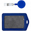 Чехол для пропуска с ретрактором Pennant, синий с логотипом в Нефтекамске заказать по выгодной цене в кибермаркете AvroraStore