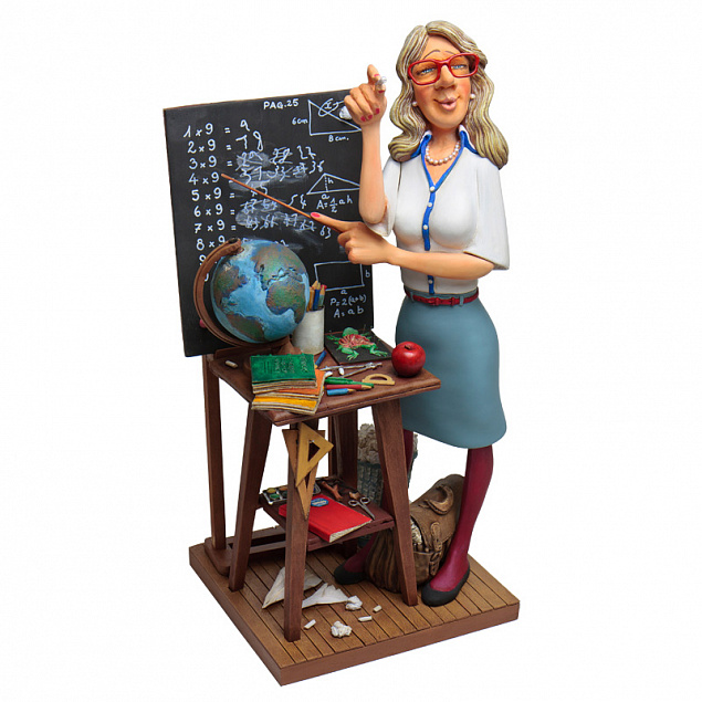 Скульптура "Учительница" с логотипом в Нефтекамске заказать по выгодной цене в кибермаркете AvroraStore