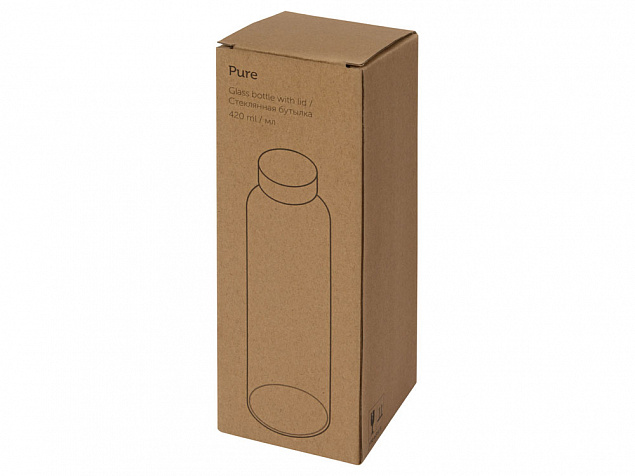 Бутылка для воды «Pure» c чехлом с логотипом в Нефтекамске заказать по выгодной цене в кибермаркете AvroraStore
