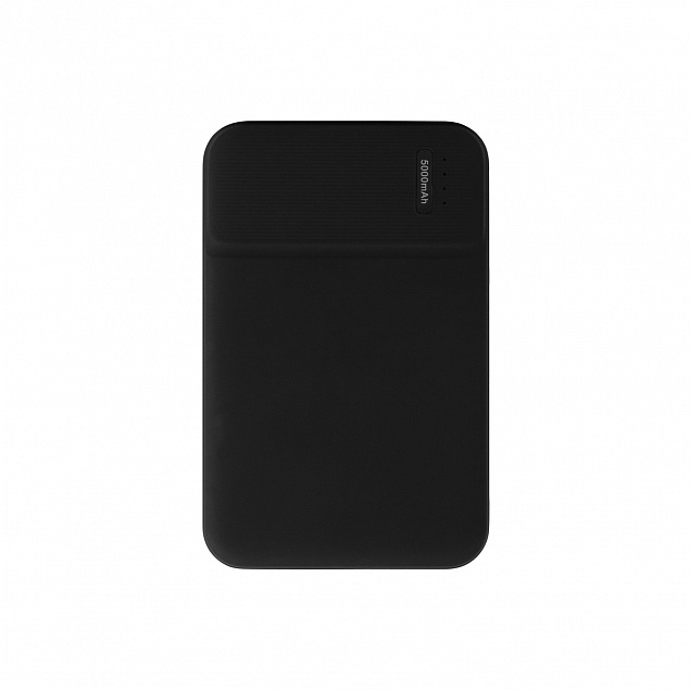 Внешний аккумулятор с подсветкой, Skyline, 5000 mAh, черный с логотипом в Нефтекамске заказать по выгодной цене в кибермаркете AvroraStore